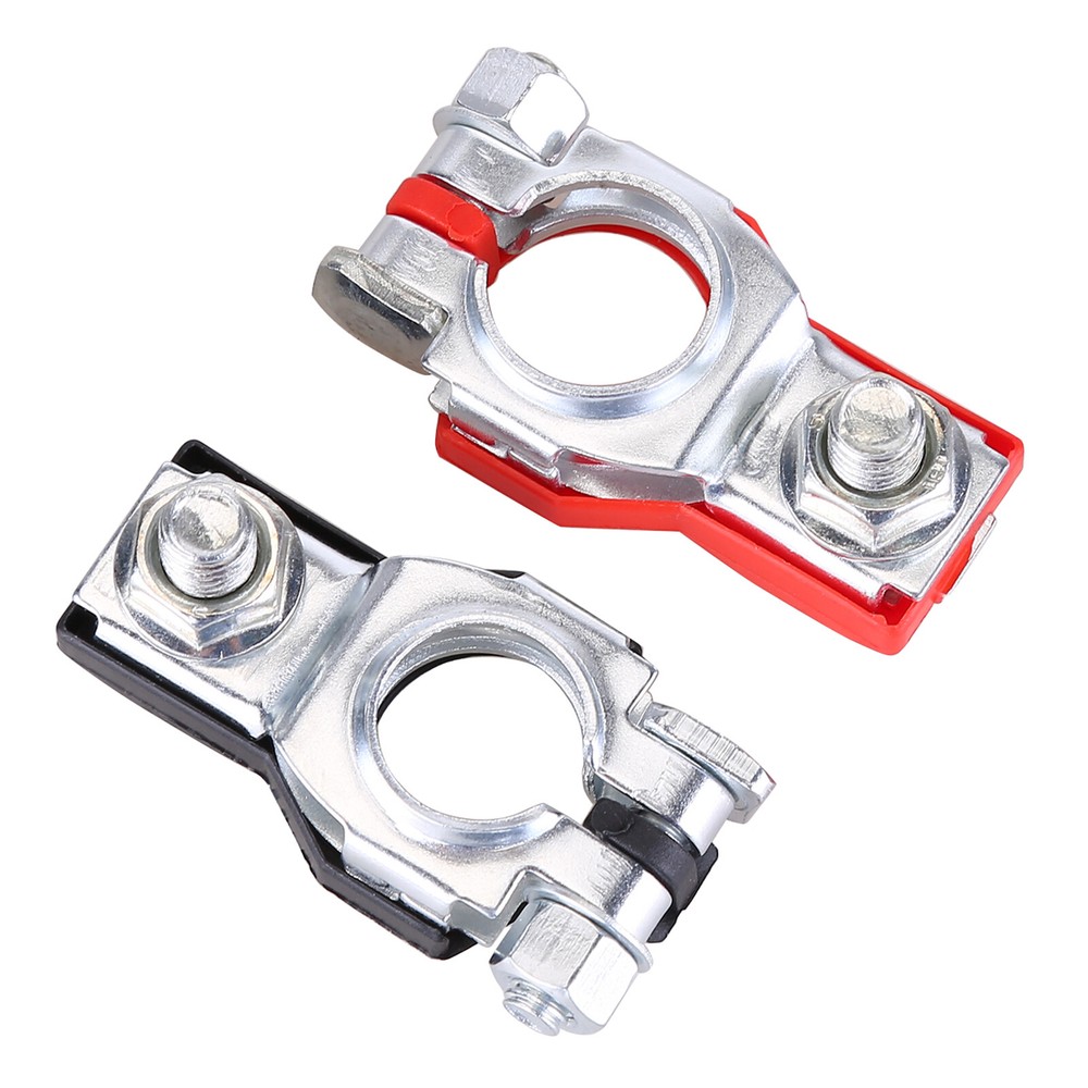 1 Pair Car Battery Terminal Clamp Clips Universal Connector Negative Positive