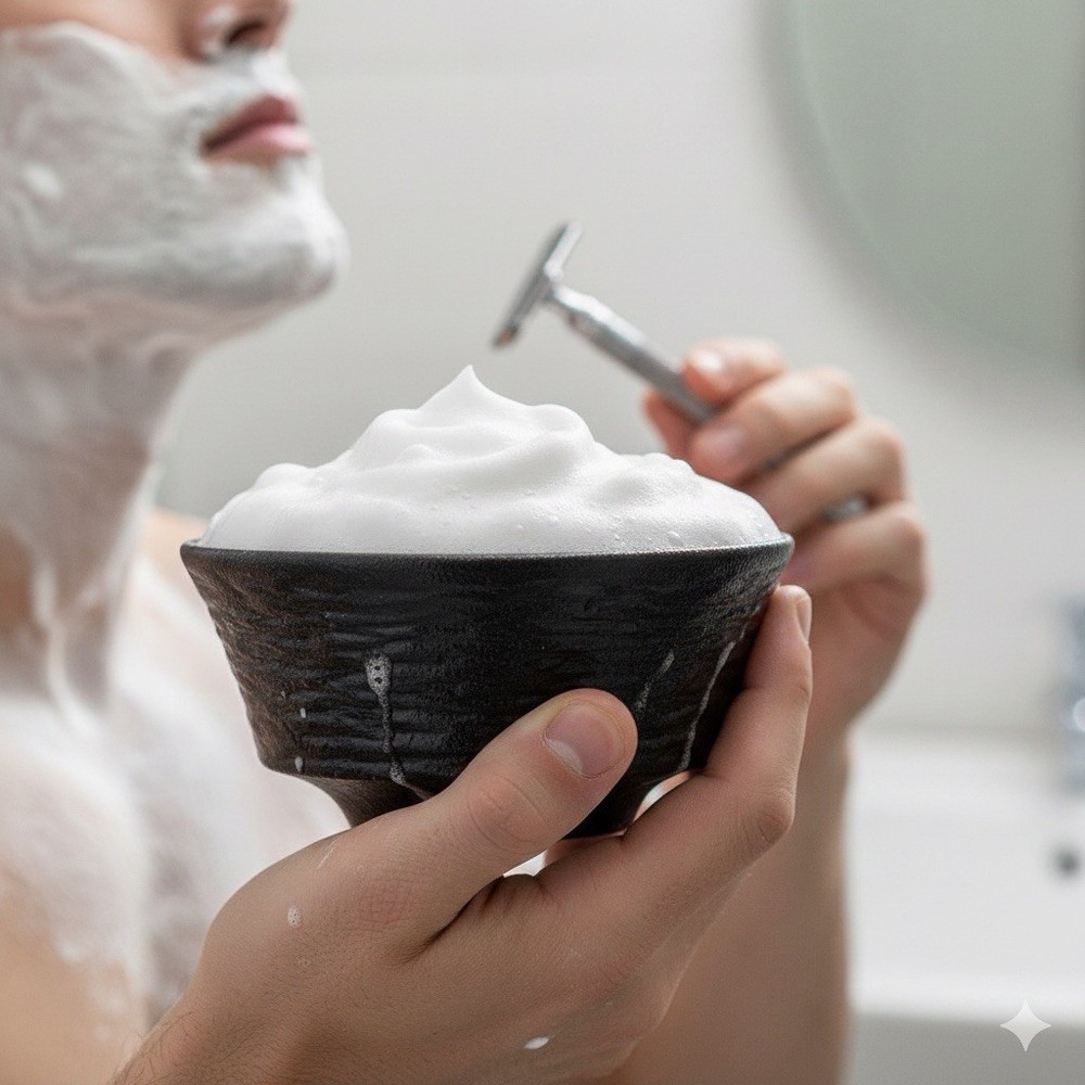 Ceramic Shaving Soap Bowl Mug Cup Black