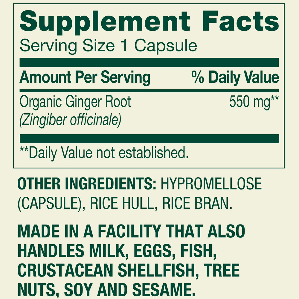 2 Pack Spring Valley Ginger Root Dietary Supplement Capsules 550 Mg 100 Count