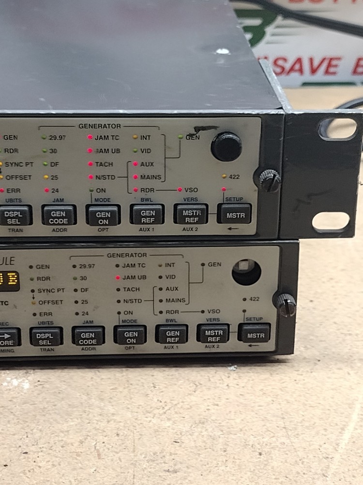Lot of 2- Timeline LYNX 2 Time Code Module w/(2) PwrCrds (1) MissingButton- USED