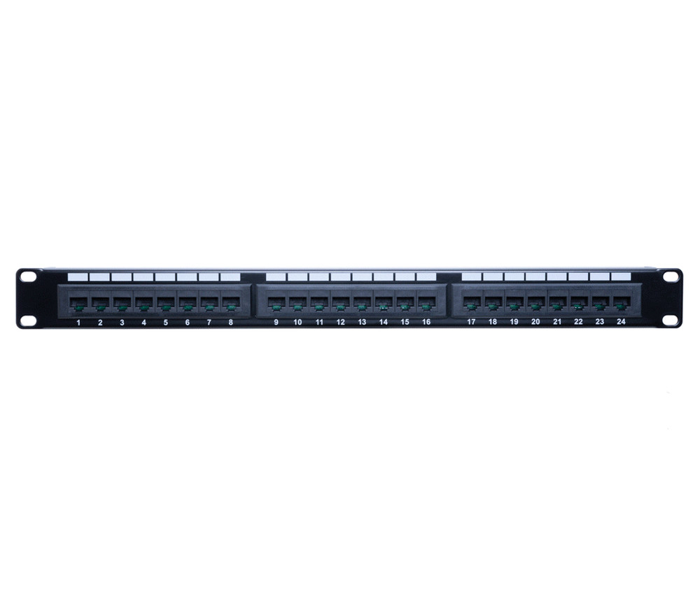 CAT5e UTP 24 Port Patch Panel 110 Type RJ45 LAN Ethernet Network Rack Wall Mount