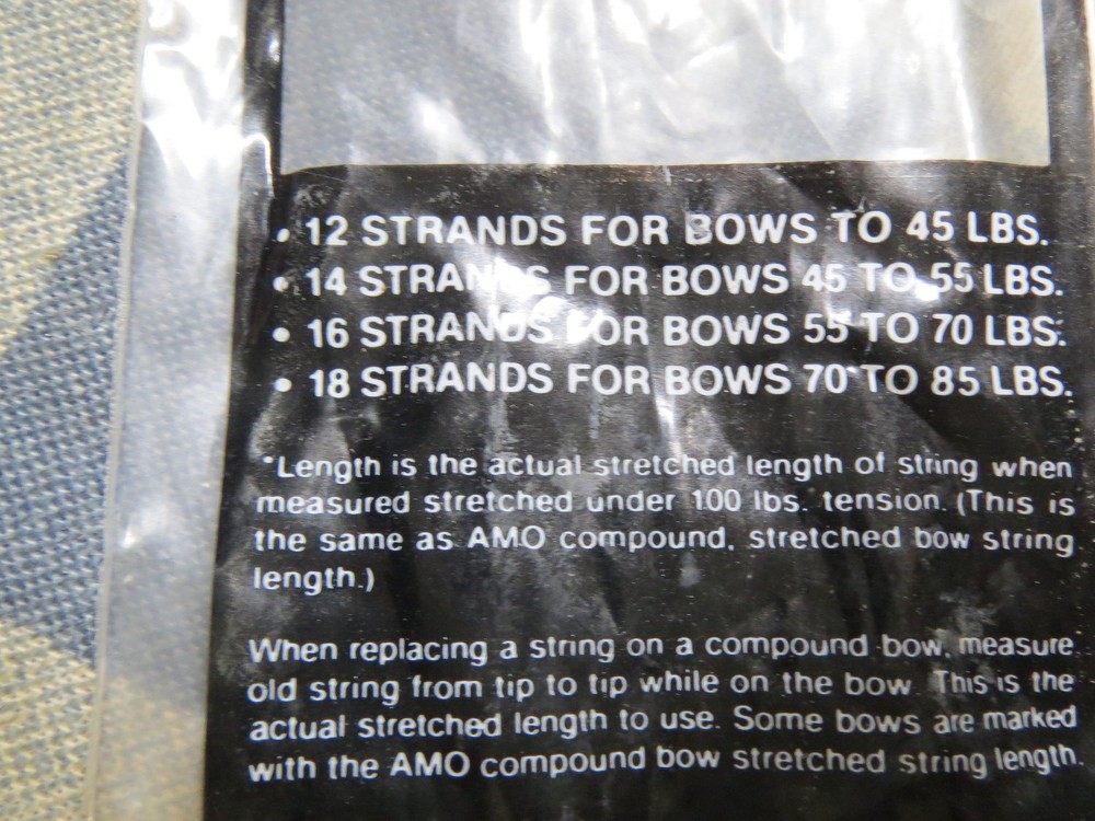 Archery compound bow string 18 strand 59" NEW !!! For 70 to 85 Lb Bows