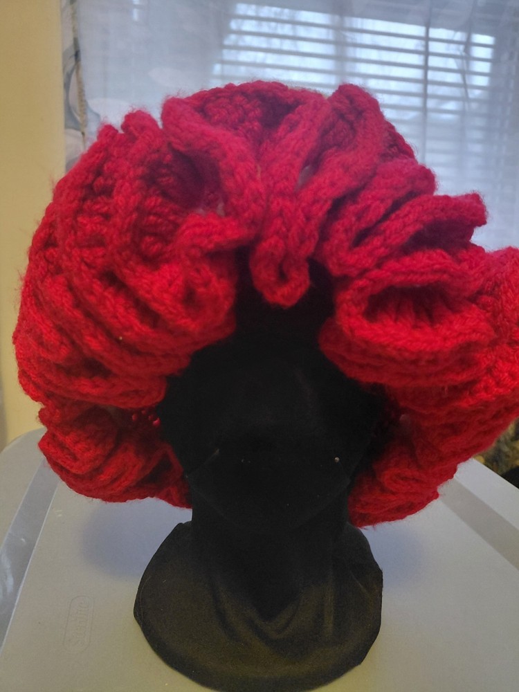 Handmade crochet red hat