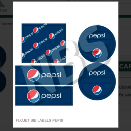 FLOJET BIB LABELS PEPSI # CP011600