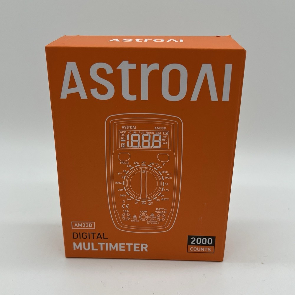 AstroAI AM33D Digital Multimeter 2000 Counts New