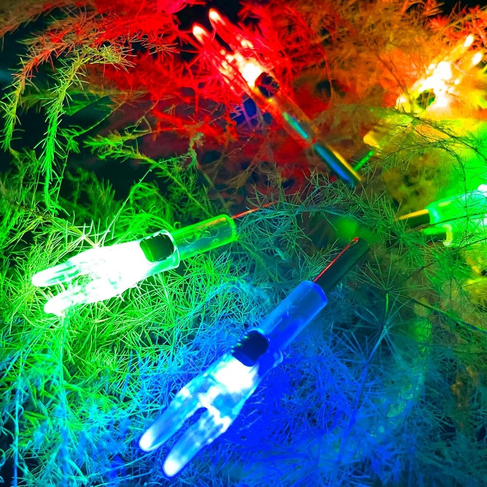 6-Pack High-Performance LED Arrow Nocks for Archery - Fits Multiple Diameters