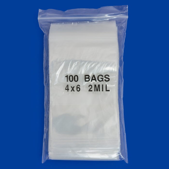Clear Zip Seal Plastic Bags Jewelry Zipper Top Lock Reclosable Baggies 2 Mil 2ML
