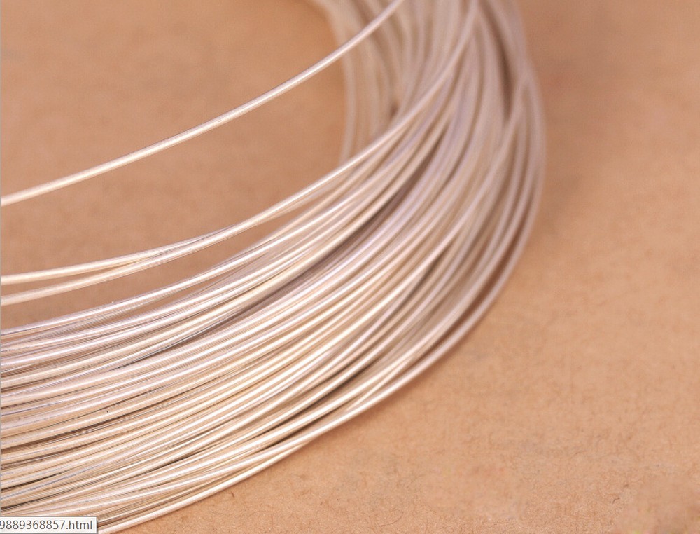 1M 999 Pure Sliver Round Wire Solid Dead Soft Fine Silver Craft Wire 18 - 9ga