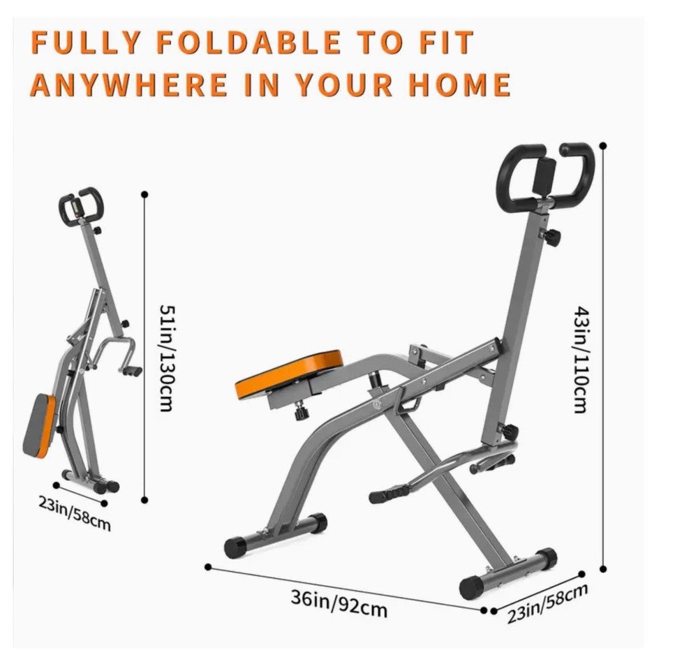 Squat Assist Trainer Seated Squat Machine Adjustable Foldable Glute Buttock Core