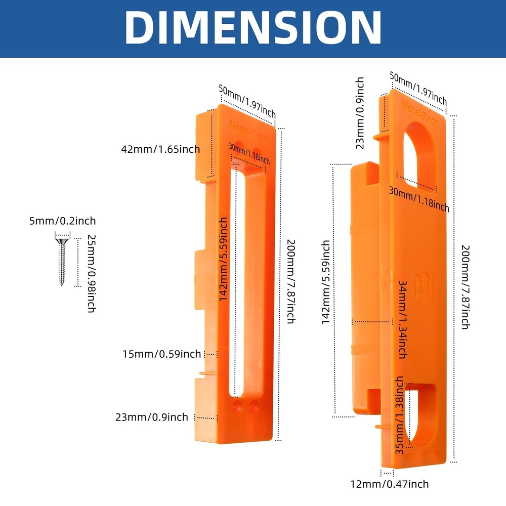 Hinge Template Invisible Hinge Router Guide Template for Door Hinge Installat...