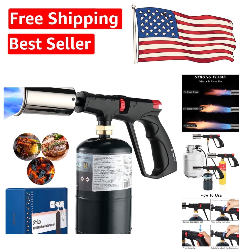 Powerful Adjustable Culinary Torch - Sear, Grill, and Ignite with Confidence