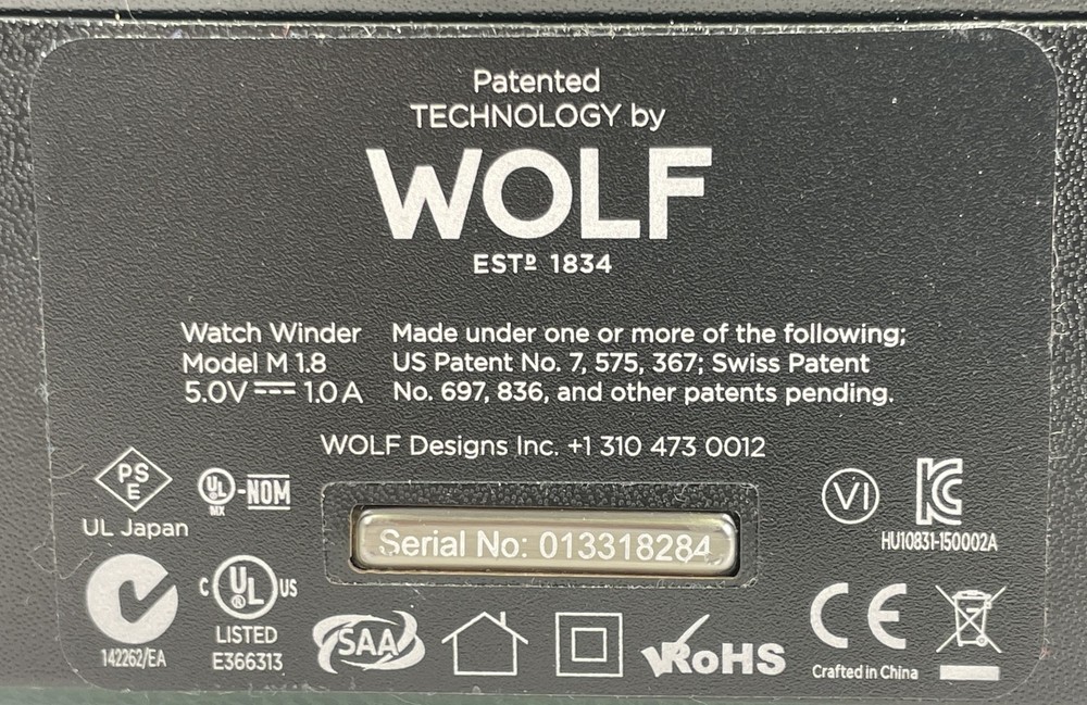 Wolf-Cub Single Watch Winder with Cover