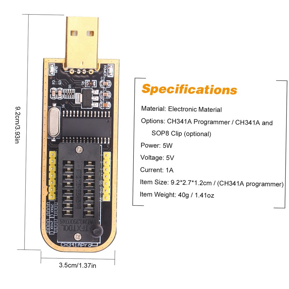 CH341A USB Programmer EEPROM BIOS Flasher Programmable Logic Circuits with O2I2