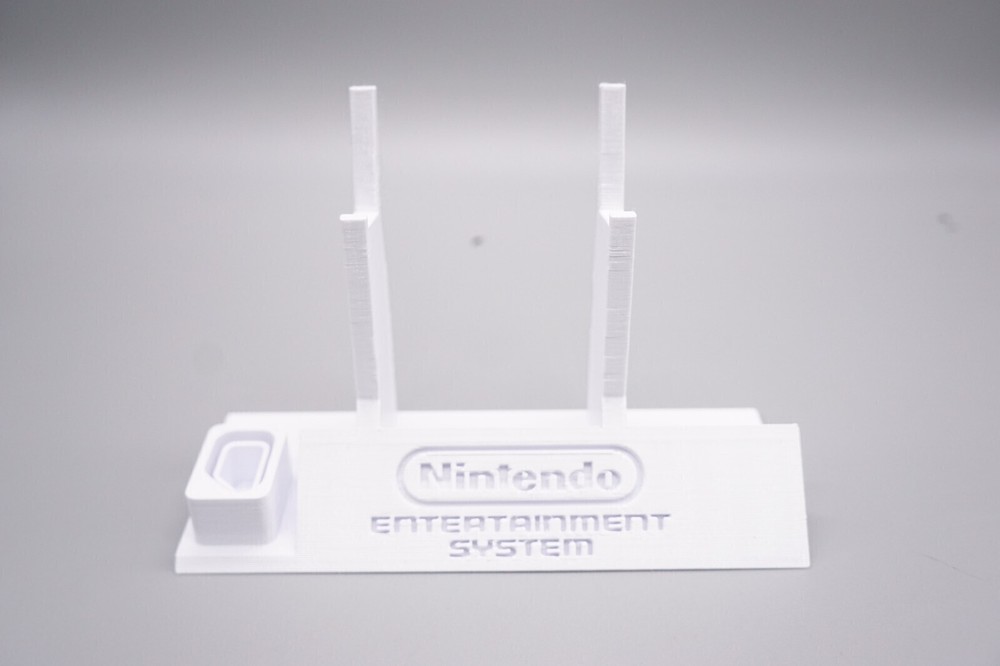 Controller Holder Display for NES Nintendo Entertainment Sys Controllers *White*