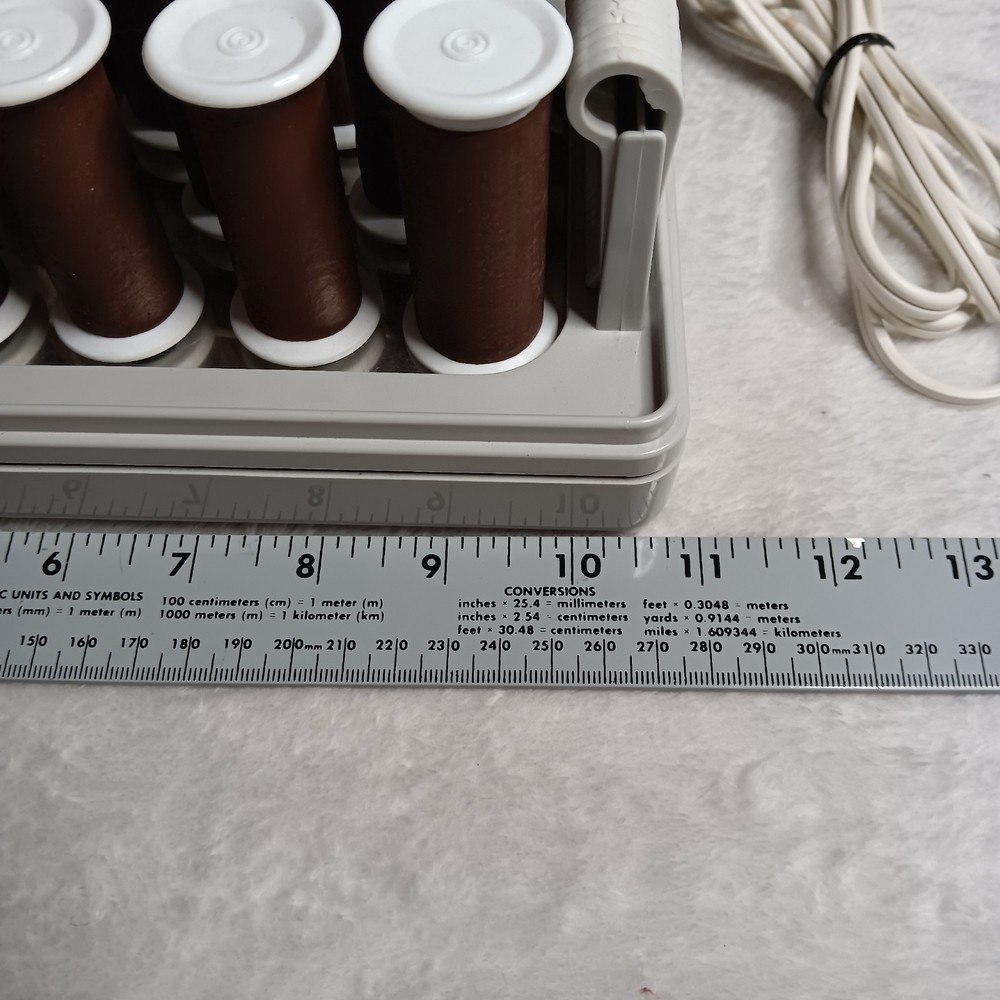Vintage Conair Cushion Curl Hot Rollers HS6 With Clips 20 Rollers 19 clips
