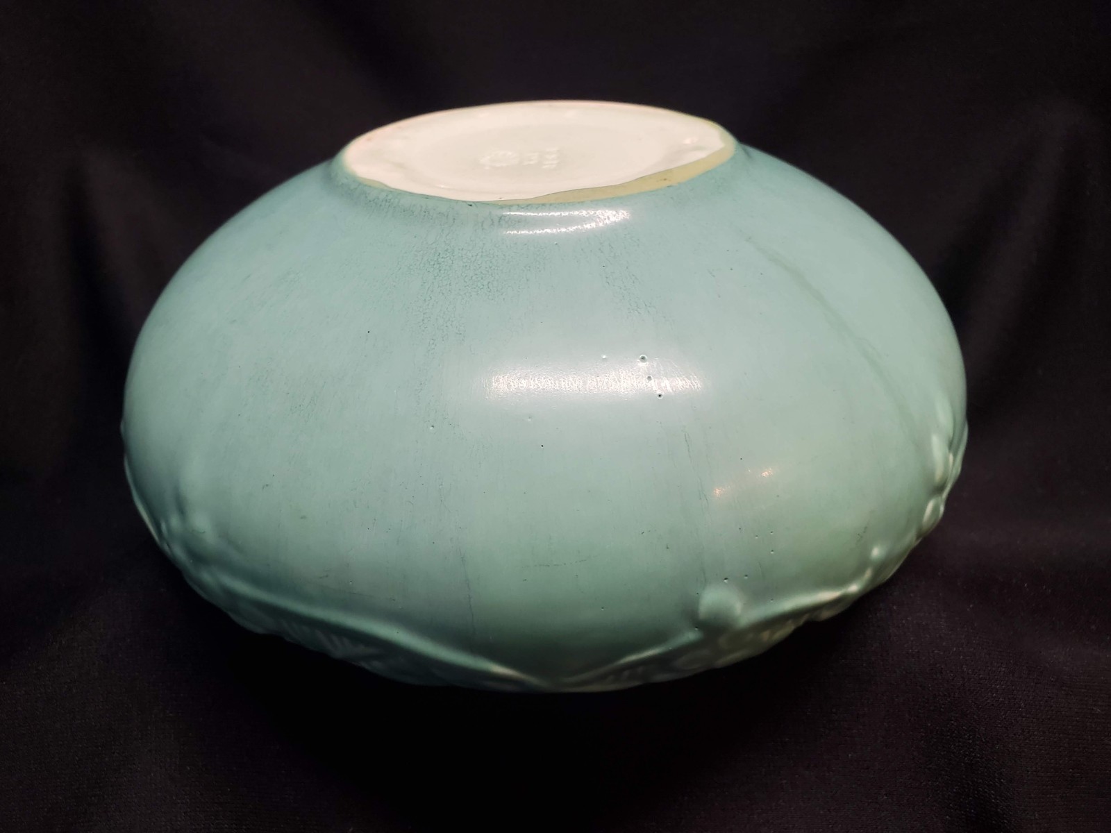 1921 Rookwood Pottery Large 9" Matte Mint Green Bowl Grape Vine