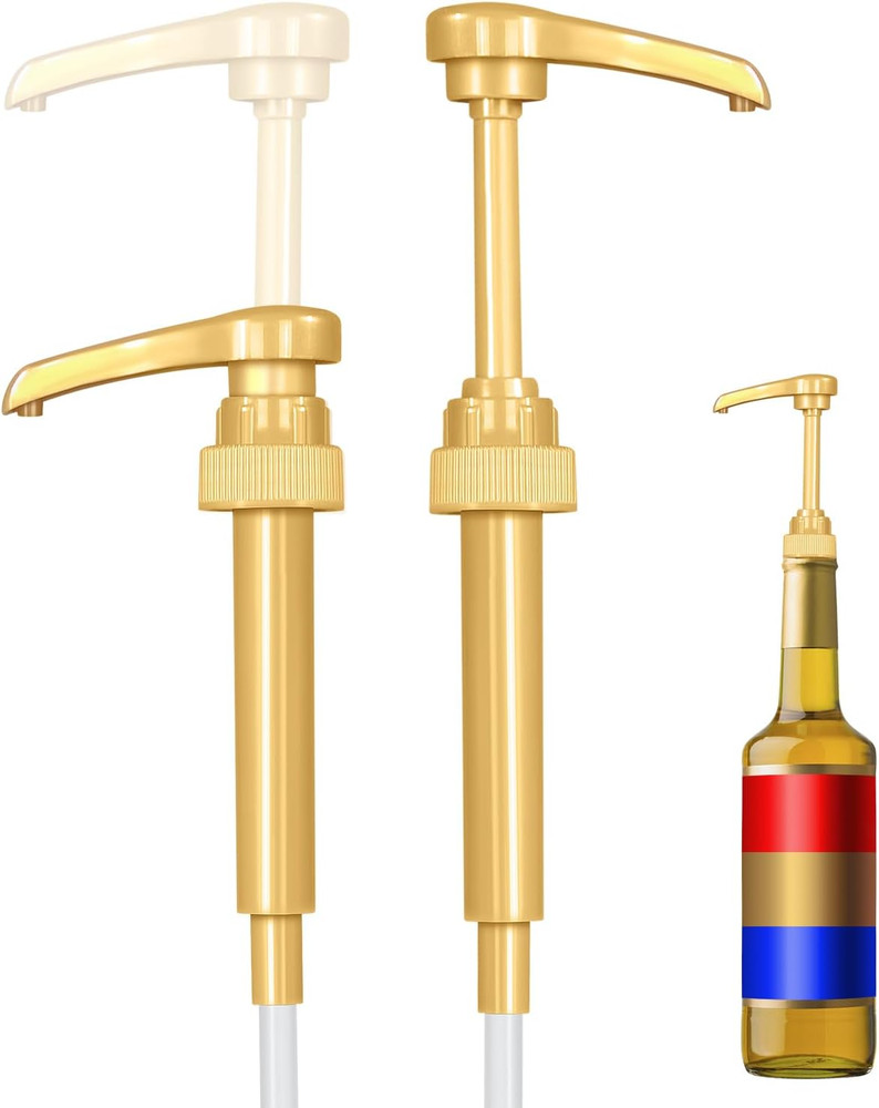 2 Pack Coffee Syrup Pump Dispenser, Syrup Pump is Compatible with Torani, Davin