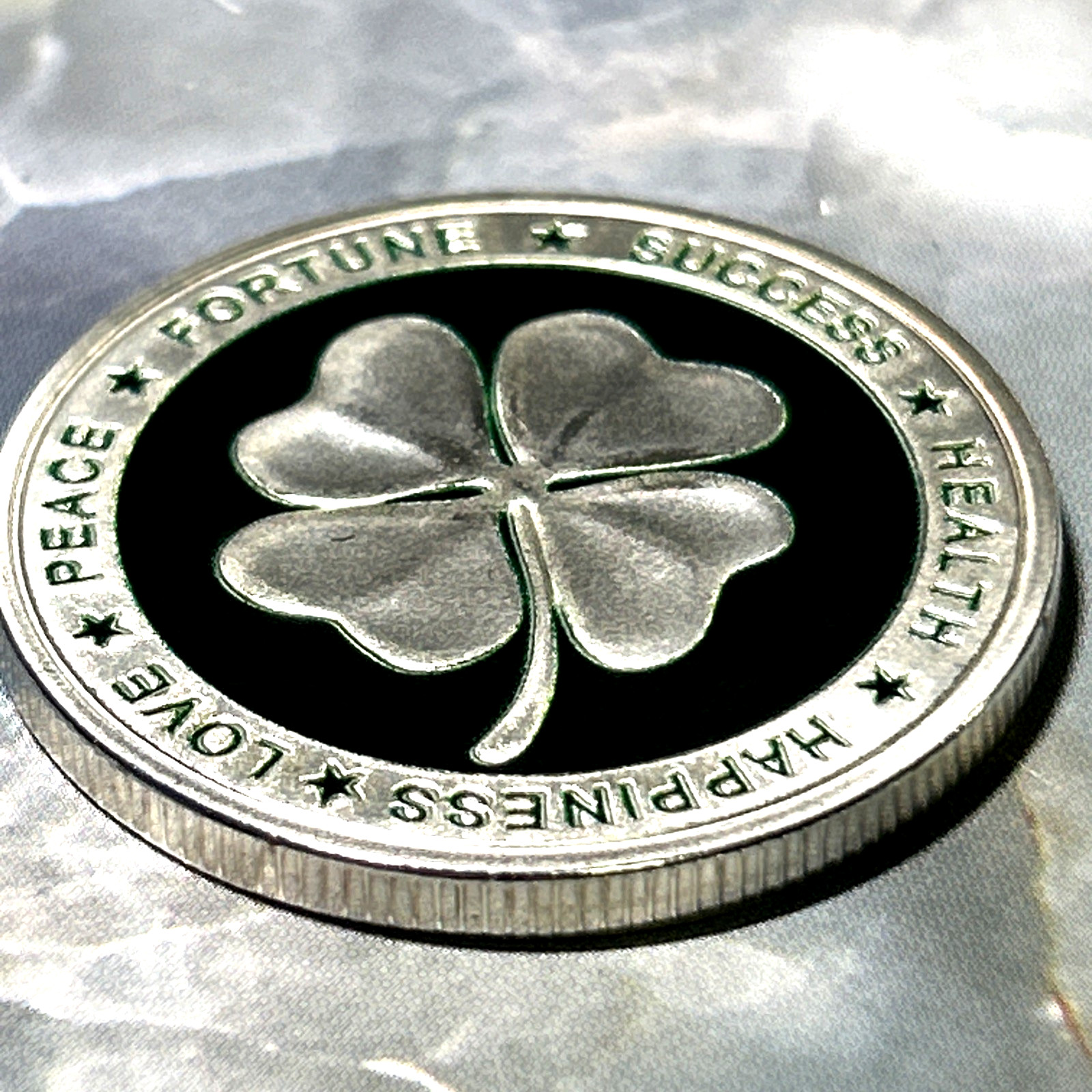 *Irish Shamrock Lucky 777* Pocket Coin Medal 1.5" Fast Shipping!