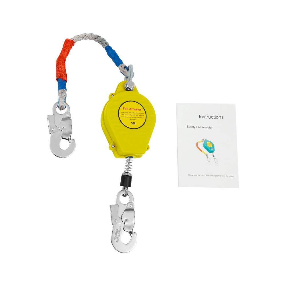 Self-Retractable Fall Arrester Yellow Fall Arrest Protector Fall Protection Gear