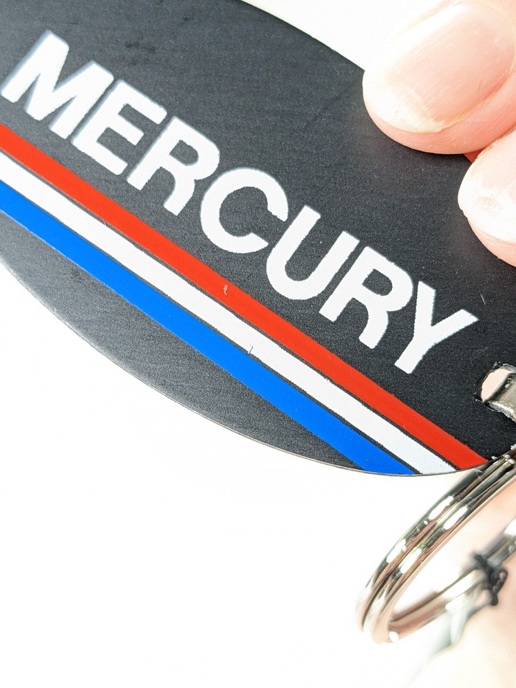 NWT Vtg Mercury Keychain Plastic Logo
