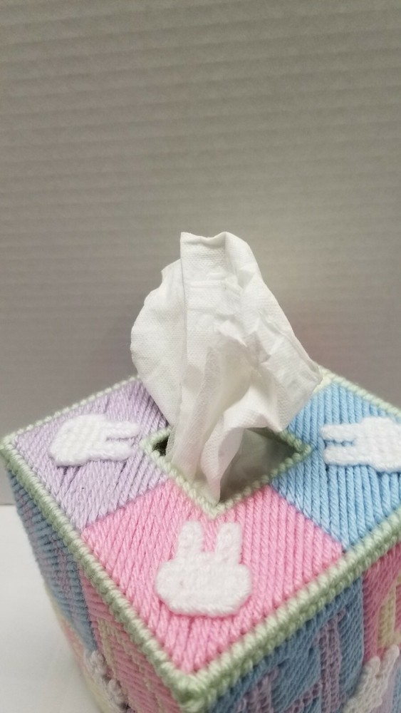 Tissue Box Cover- HOP! Easter Bunnies