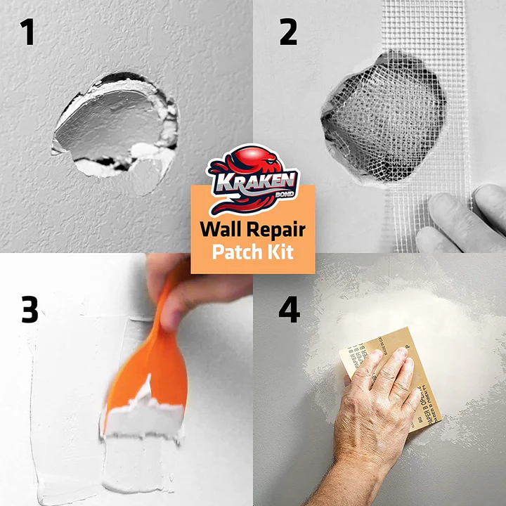 Kraken Bond Wall Repair Patch Kit - 8 fl oz 12 Pack