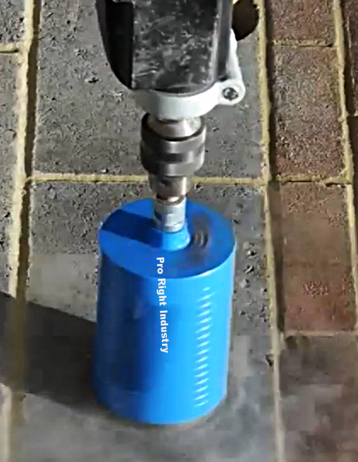 3" laser welded core bit with SDS MAX shank adapter & center guide hammer drill