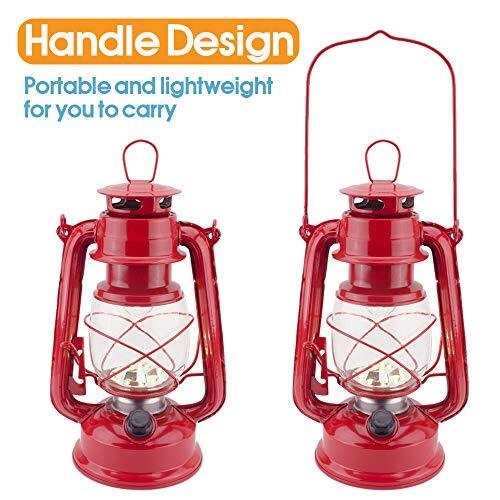 Rechargeable Vintage Hurricane Lantern Warm White Battery Operated