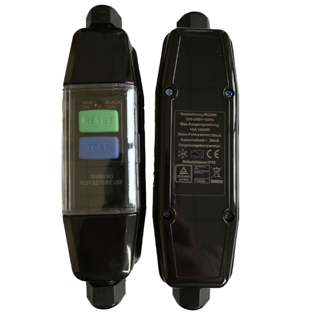 Inline RCD Connector, PRCD Intermediate Safety Switch, 30MA Residual Current Sc9322