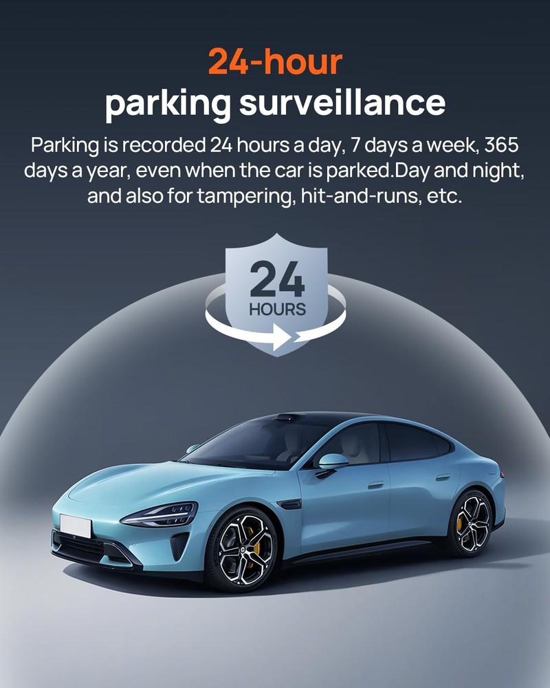 70mai Hardwire Kit UP03, 10ft Type-C Dash black