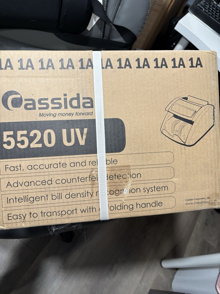 Cassida 5520 UV Bill Counter Advanced Counterfeit Detection Fast LCD Display