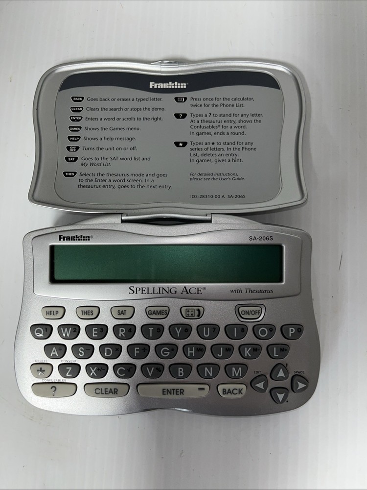 Franklin Spelling Ace SA-206S Handheld Electronic Dictionary Thesaurus Tested