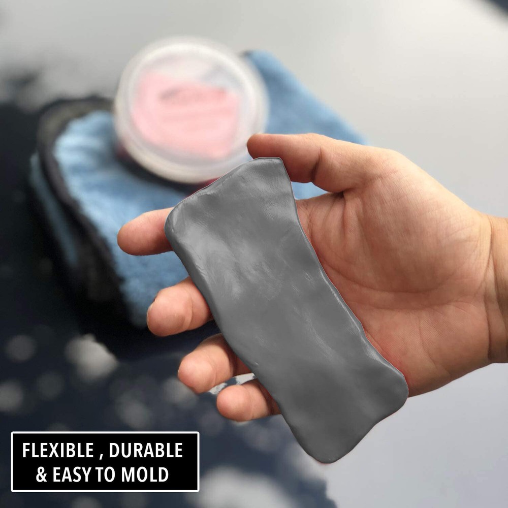 Complete Car Clay Bar Kit for Auto Detailing, Includes Rain Dance Paste Wax