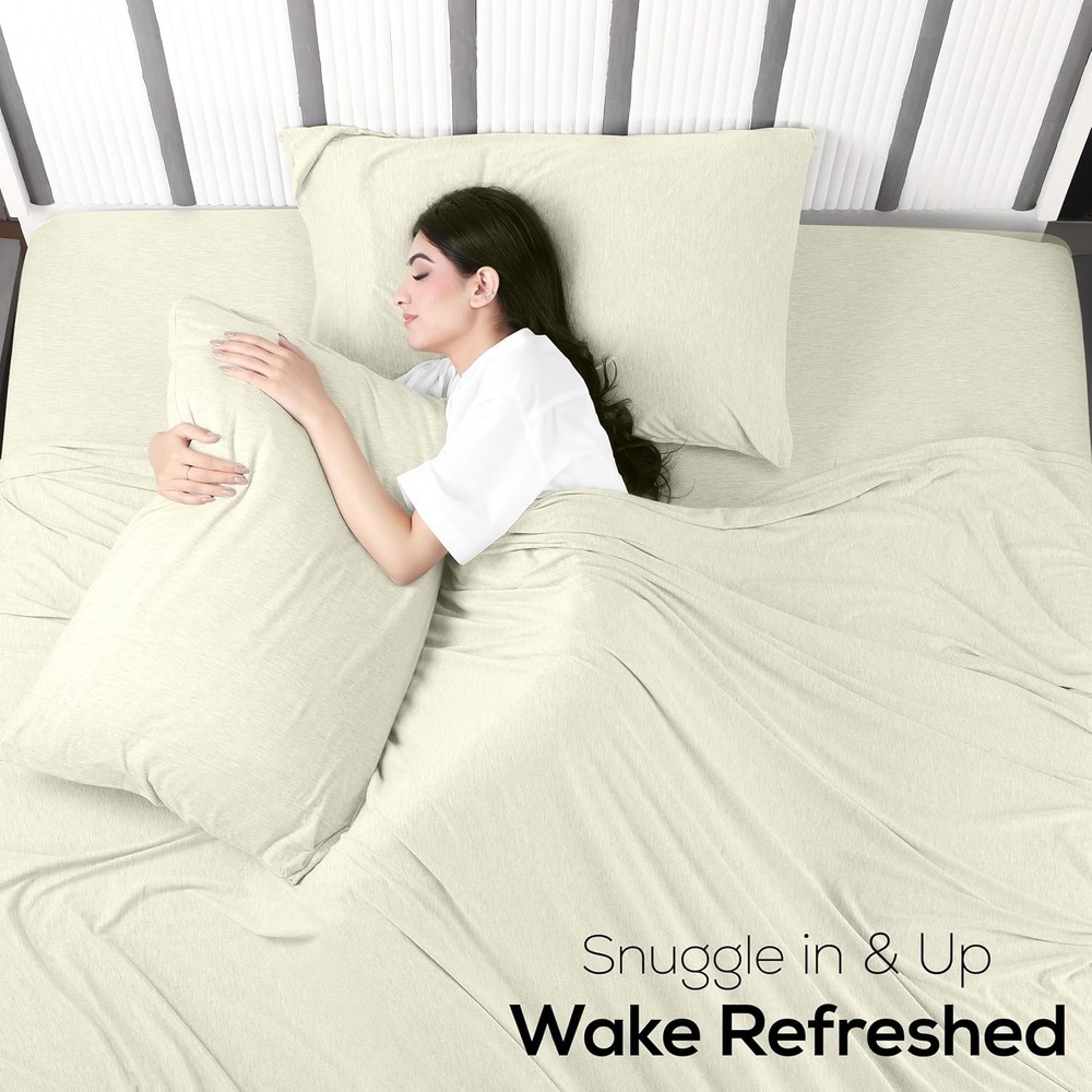 King Size Bedding Set - Knit Sheet Set (4-Piece)