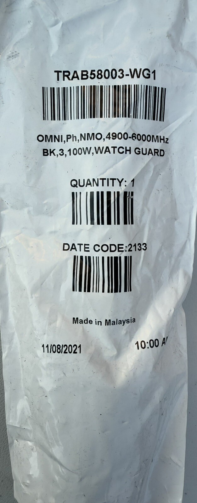 NEW Motorola WatchGuard 4RE TRAB58003-WG1 WiFi Phantom Omni Antenna 4.9-6.0 Ghz