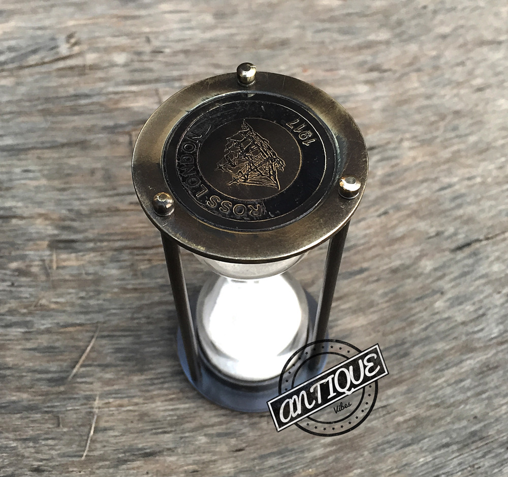 Vintage Mini Kitchen Task Timer SAND HOUR-GLASS nautical-sand-clock-timer A