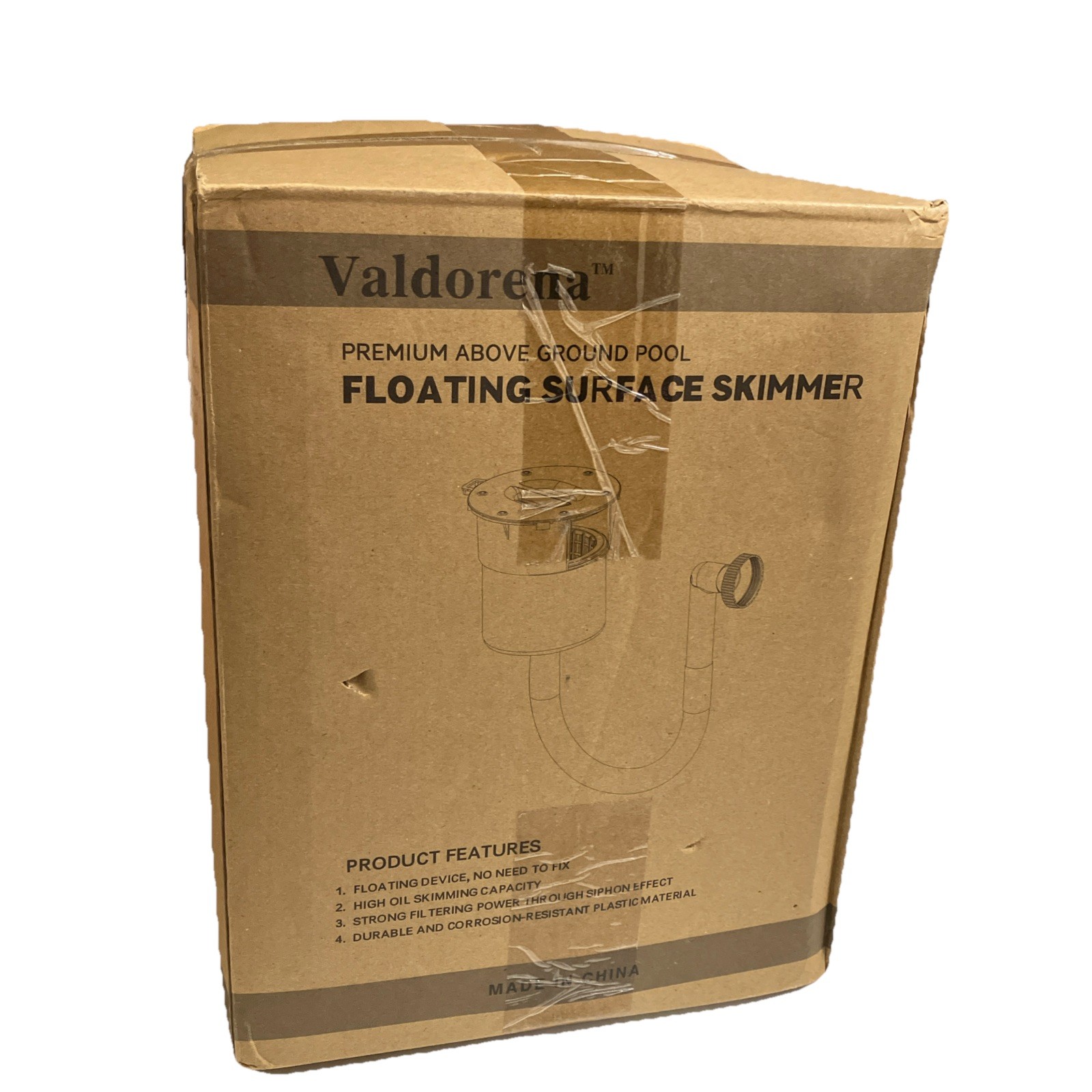 Valdorena Premium Above Ground Pool Floating Surface Skimmer Turquoise NEW Box