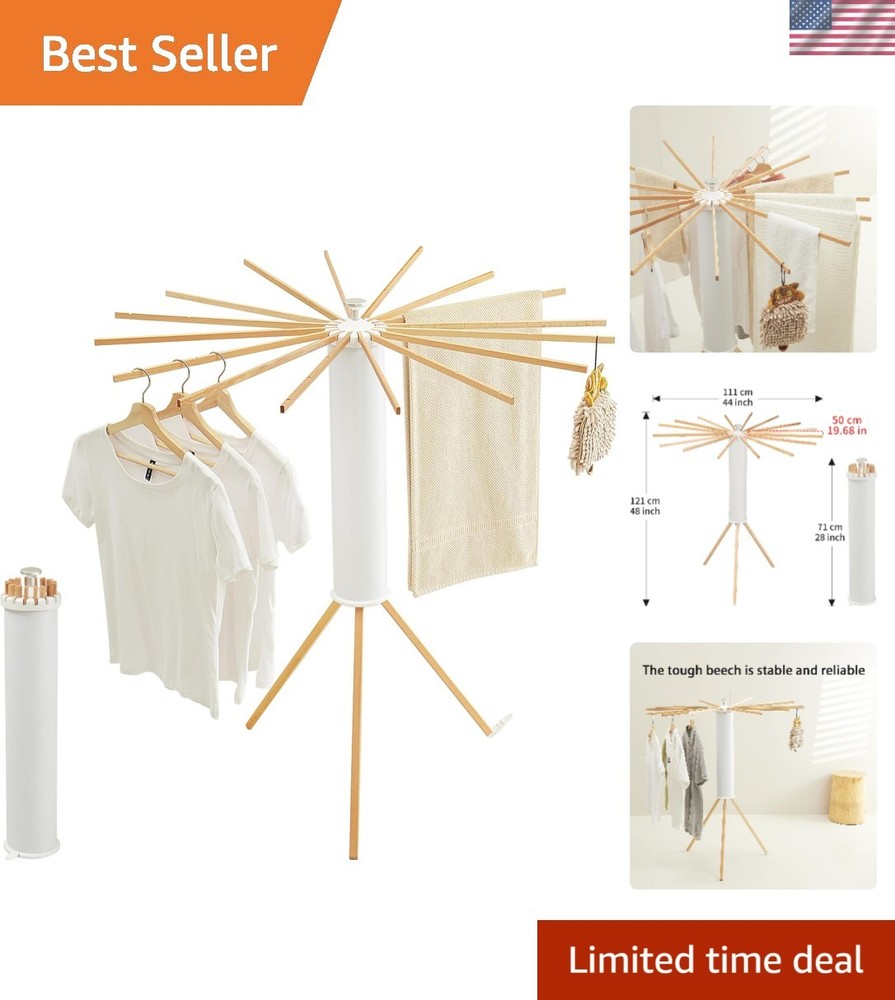 Durable and Easy Assembly Tripod Laundry Drying Rack - 20 lbs Capacity