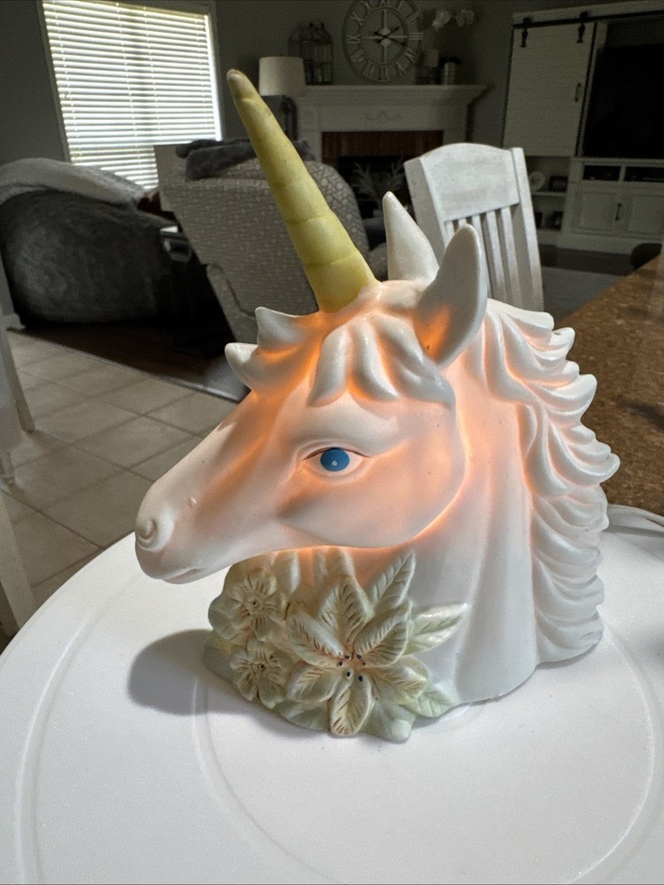 Vintage Ceramic Unicorn Nite Light
