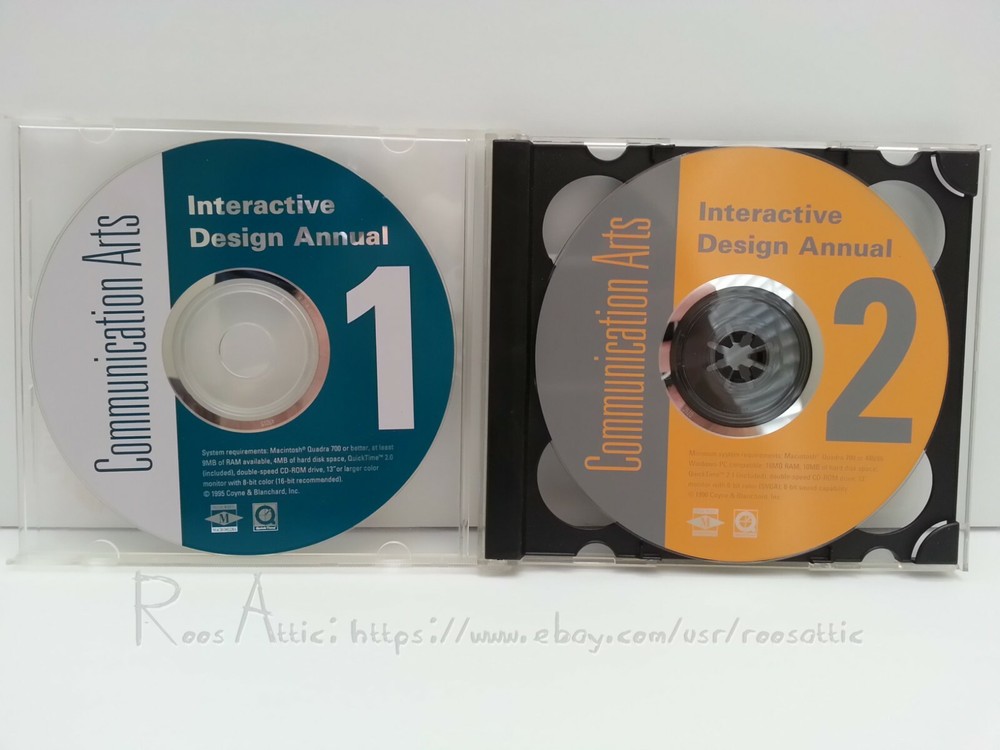 Communication Arts Interactive Design Annuals CD-ROMS 1 and 2: VTG Software MAC