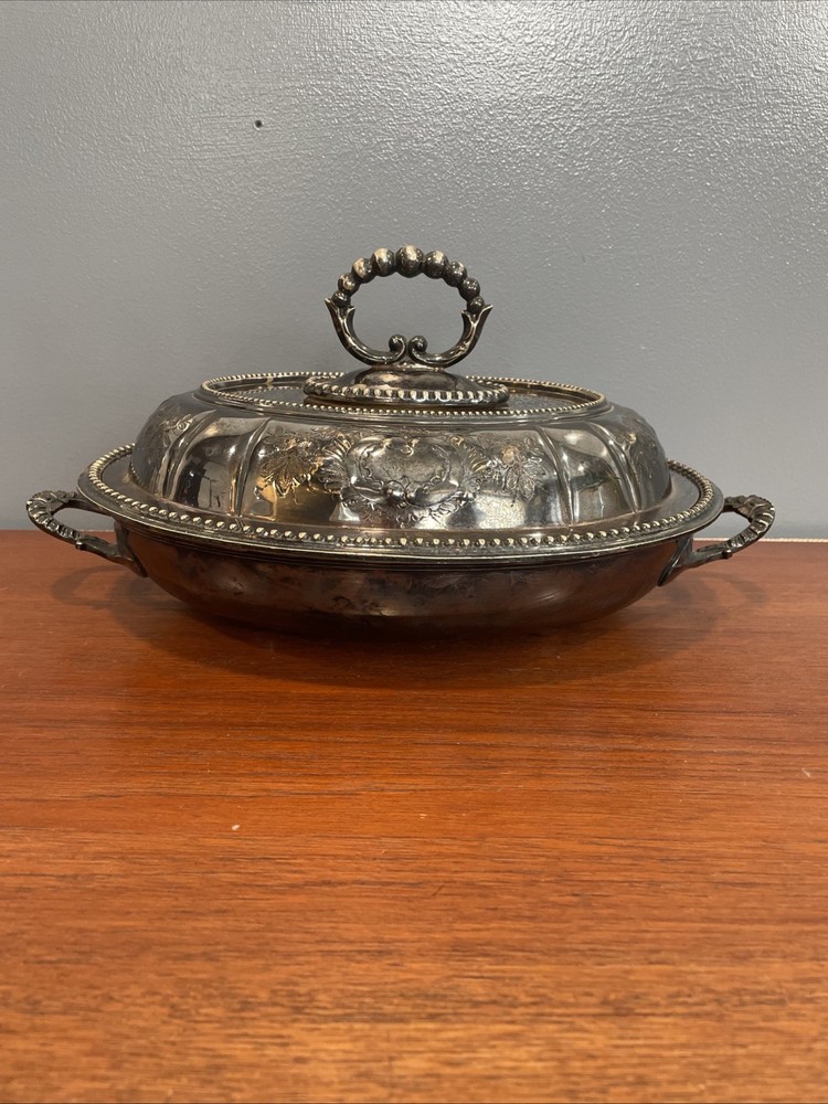 Antique Triple Deposit Mapine & Webb's Prince's Plate London Covered Casserole