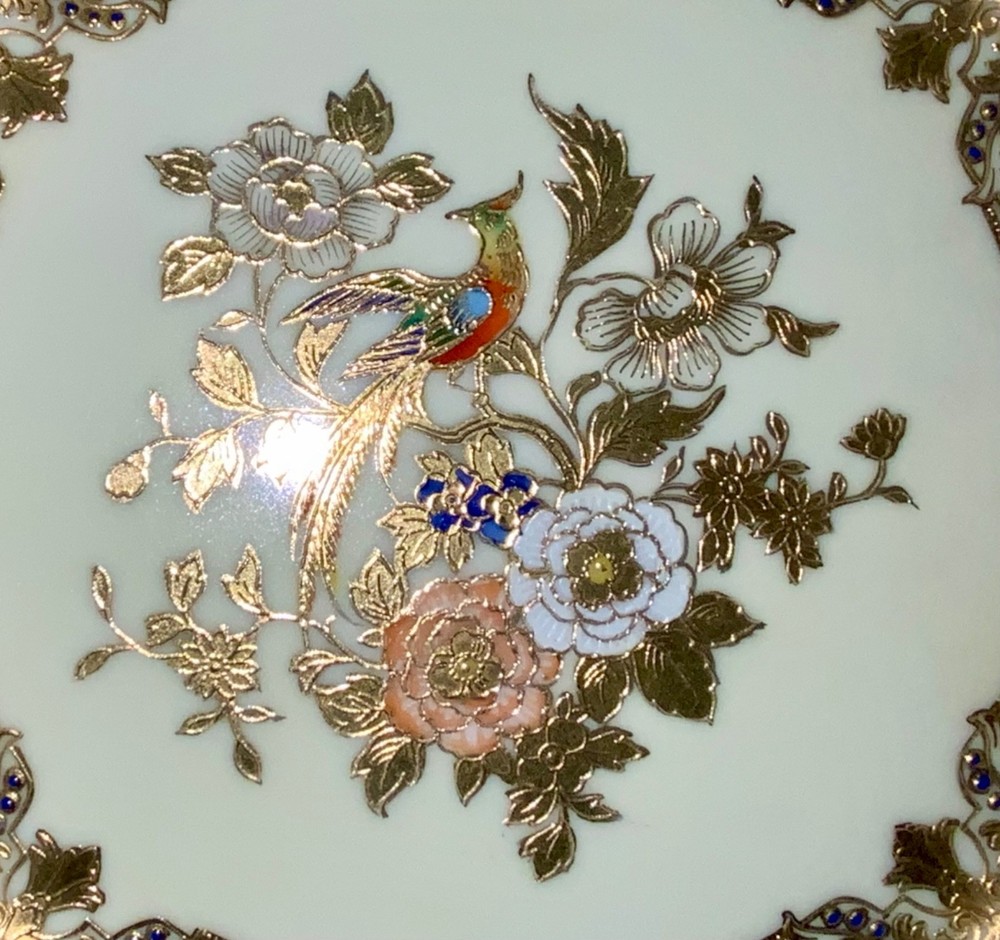 Gorgeous Noritake Cream Dish with Intricate Gold Moriage