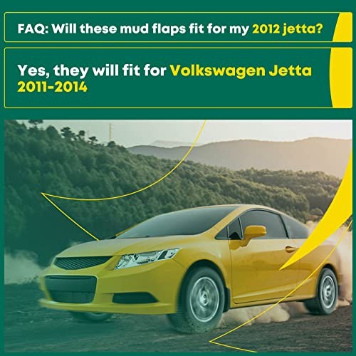 Mud Flaps Splash Guards Replacement for Volkswagen Jetta 2011 2012 2011-2014