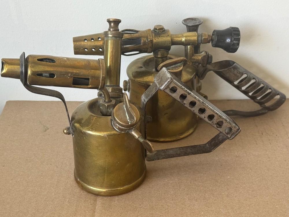 Vintage Brass Blow Torch x2 Bladon B'Ham