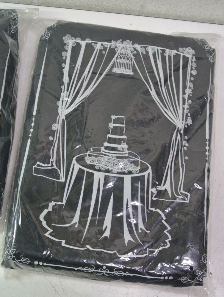 2 Black Polyester Backdrop Curtains 2 Panels 5ft x10ft Per Pack 4 TOTAL PANELS