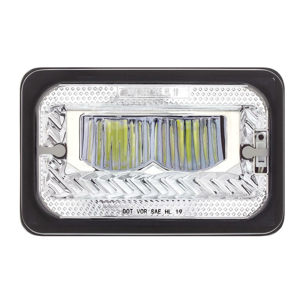 4" X 6" Heated LED Headlight High Beam - Chrome