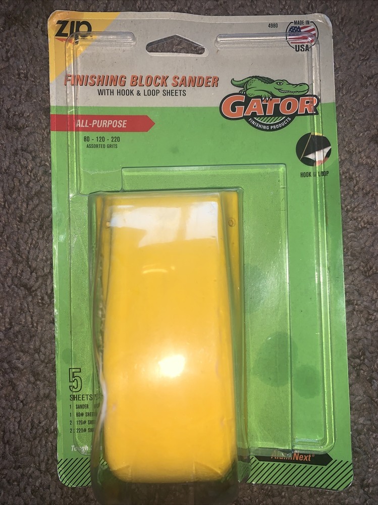 Gator Finishing Block Sander With Hook And Loop Sheets All Purpose