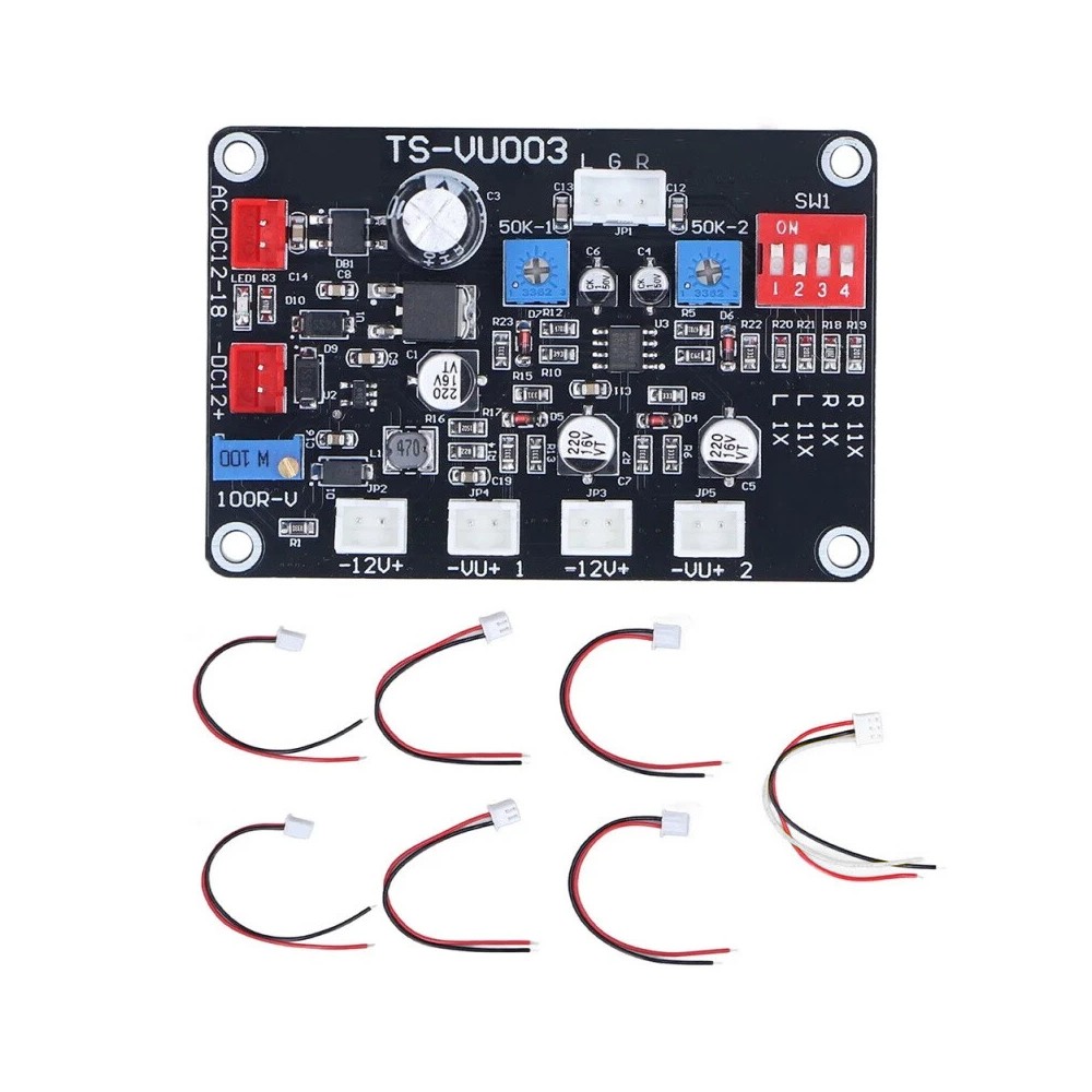 DB Amplifier Chassis VU Level Meter Driver Board With Adjustable Backlight 1/2X