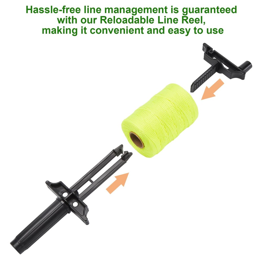 6 Roll Mason Line String Line - #18 Braided Nylon String - 500 Ft Length - Ny...