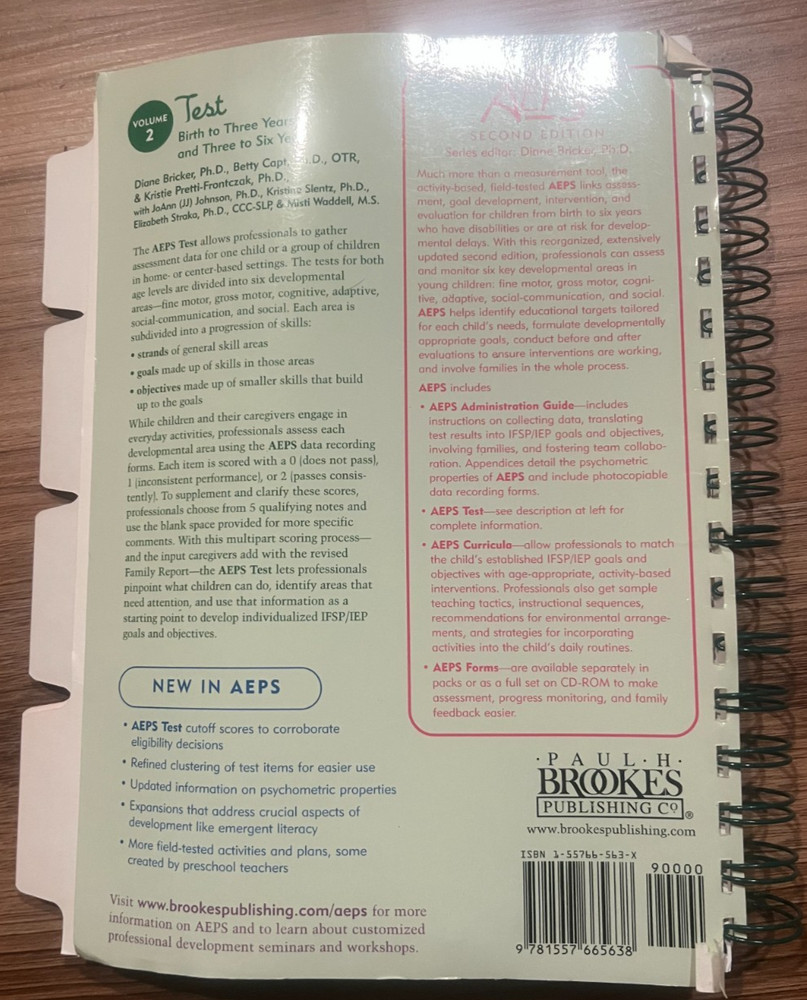 AEPS 2nd Edition Complete 4-Volume Set — Admin Guide + Test + Curriculum Birth-3